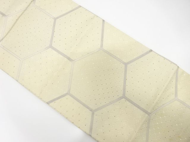 JAPANESE KIMONO / ANTIQUE FUKURO OBI / SILK / WOVEN KIKKO PATTERN